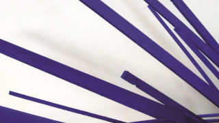 Diagonal purple lines on a white background
