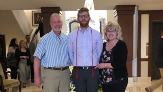 Thomas Cadmus with parents