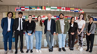 Bruce Tomason with Study Abroad Students and Administrators