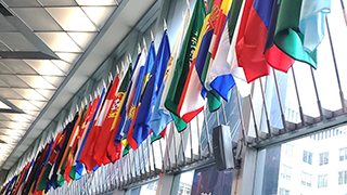 US DOS Building Display of Flags