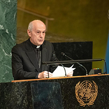 Archbishop Gabriele Giordano Caccia Archbishop Gabriele Giordano Caccia speaking at the United Nations.