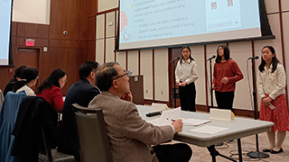 High school students at the Chinese Cultural Project contest.