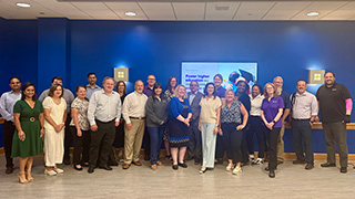 Seton Hall senior representatives and the Ellucian team at the Banner SaaS migration kickoff