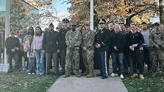 Pirate Battalion Cadets and Cadre flag raising