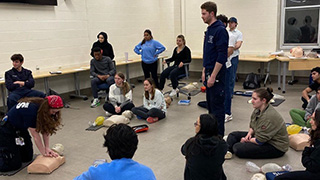 a group of students from the biology club