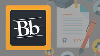 Blackboard program image containing the Blackboard logo an uppercase and a lowercase letter 