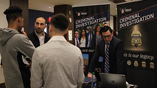 Students interacting with professionals at the 2023 Career Expo. Students interacting with professionals at the 2023 Career Expo.