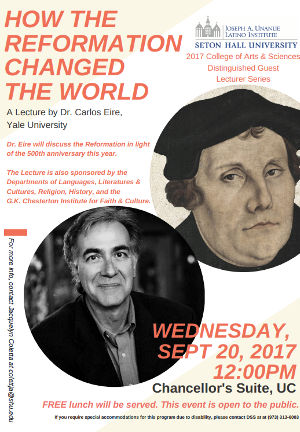 Flyer Dr. Carlos Eire Lecture