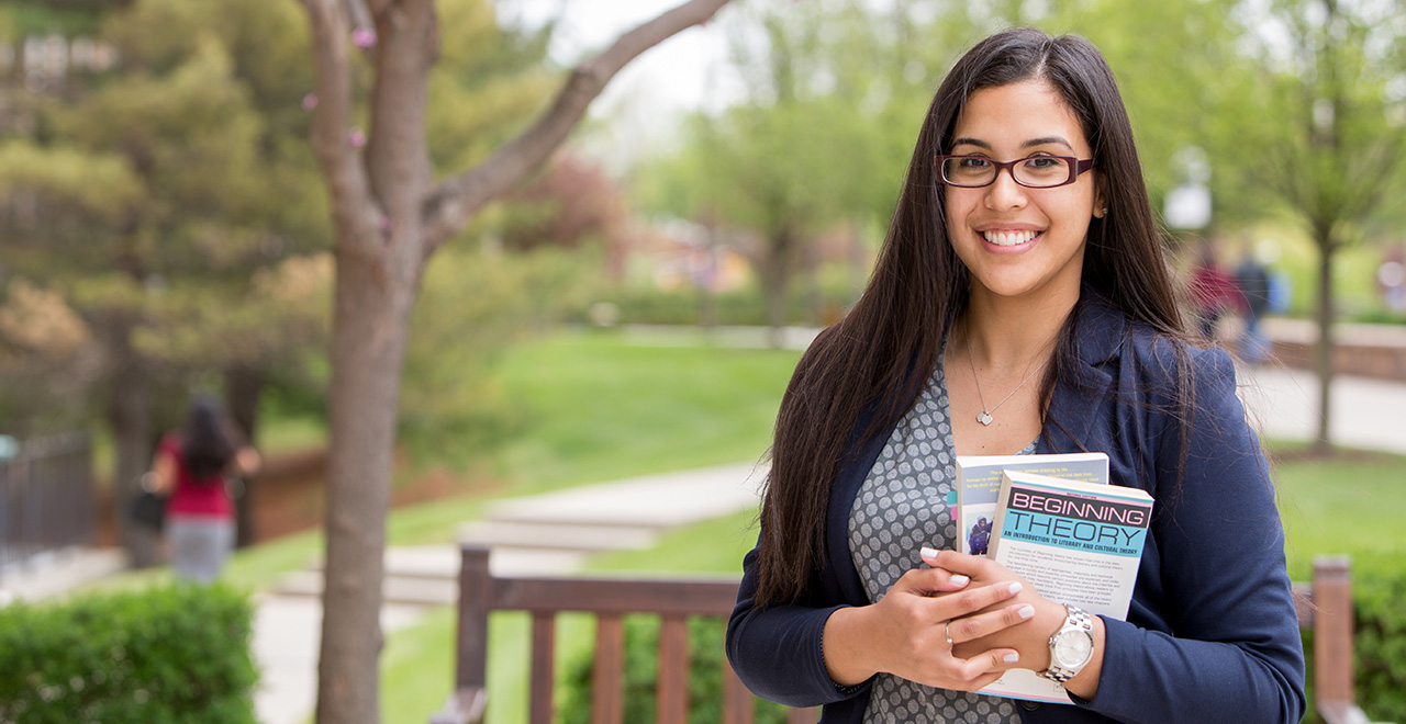 Student on the green