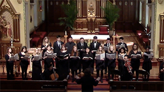 Seton Hall chamber choir members