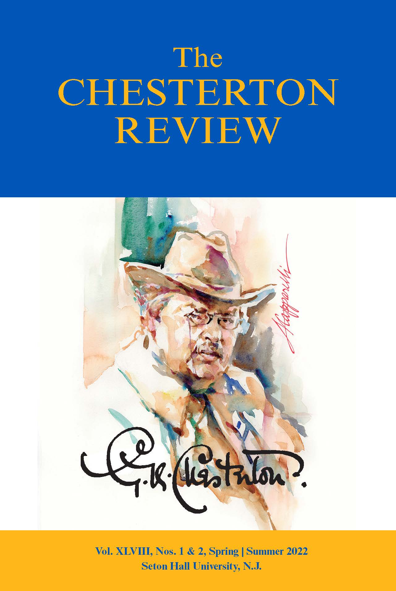 chesterton review june 2022 Image of the Chesterton Review, Vol 48, Numbers 1 and 2, Summer 2022