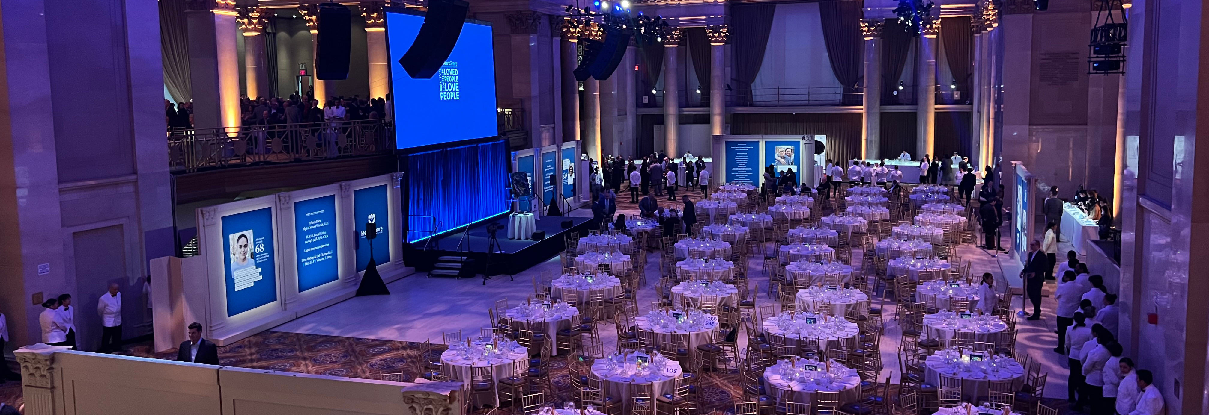 Cipriani ballroom overhead. 