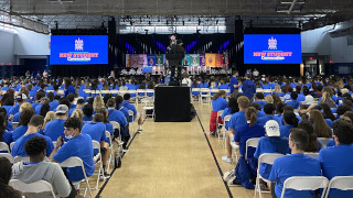 Students seated at New Student Convocation. 