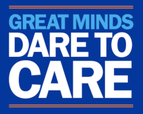 Great Minds Dare to Care logo. 