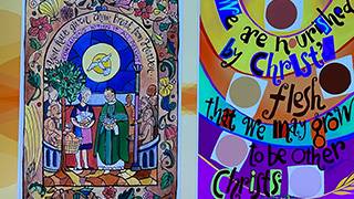 One of many works by Brother Mickey on Dorothy Day