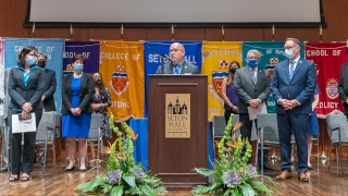 A photo of faculty during New Faculty Convocation.