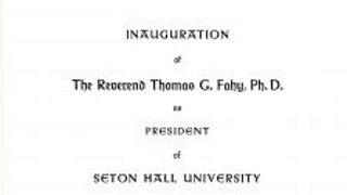 Program of the Fahy Inauguration