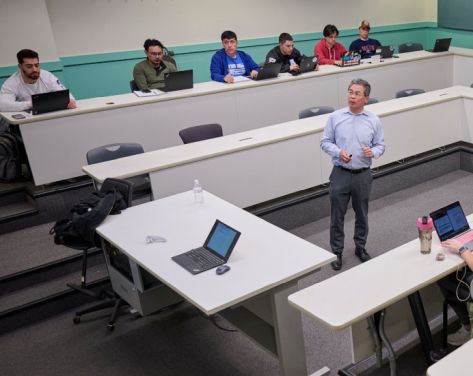 SHU Professor teaching class