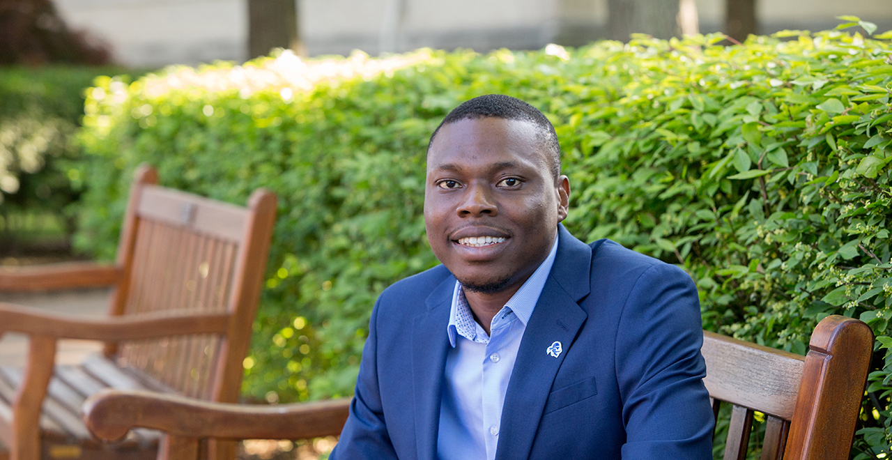 A photo of a graduate student.