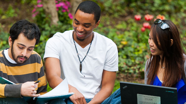 Students studying