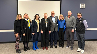 guest speaker Sofiya Opatska with a group of Seton Hall administrators