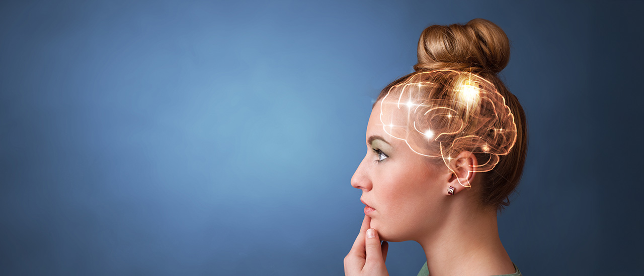 A person looking off to the left