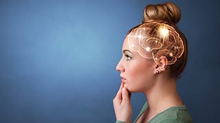 A person looking off to the left.