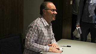 Author Jeff Benedict signed copies of his book 