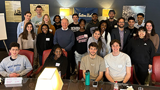 John Strapp and students.