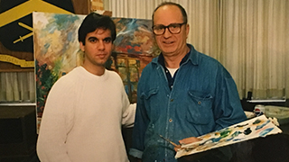 Photo of Edwin Havas with former student Jorge Valcarcel
