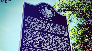 Juneteenth marker courtesy of the Texas Historical Commission.
