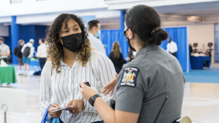 Kelly Reyes at the career fair