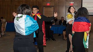 students dancing