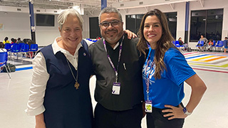 Sr. Norma Pimental Fr. Benny Prado and Mary Peters