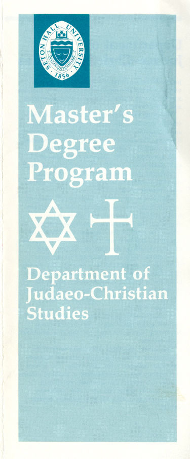 Founding of Department of Jewish-Christian Studies offering Master's degree in that subject area.