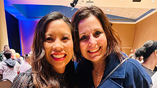 Burnette and Interim President Katia Passerini