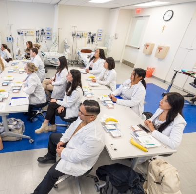 SHU Nursing students sitting in a lecture