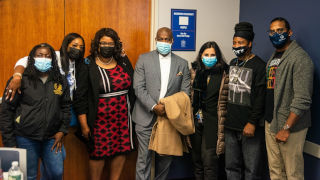 Newark Mayor Ras Baraka and Seton Hall Group picture