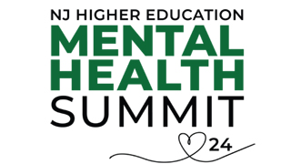 Image that says NJ Higher Education Mental Health Summit with a heart and the number 24 at the bottom. 