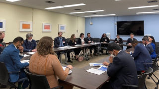 NSF research team briefed at the Pentagon.NSF research team briefed at the US Department of State.NSF research team briefing partners at US Department of State.