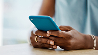 Woman using a smart phone