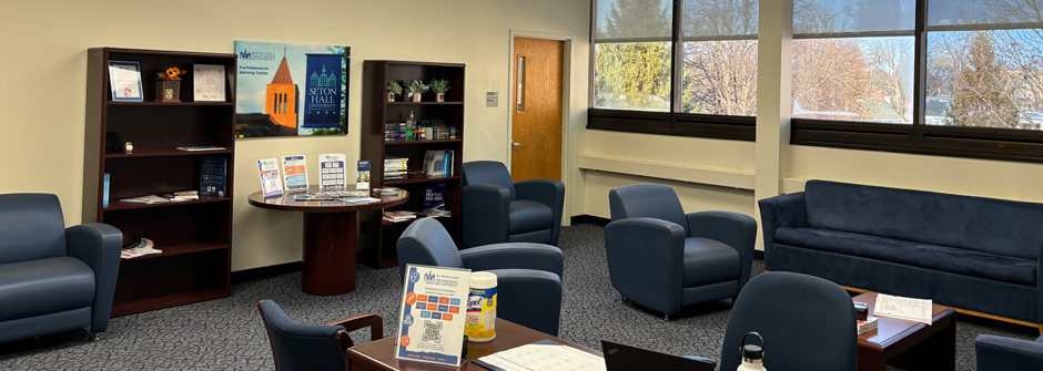 An image of the Pre-Professional Advising Center in Schwartz Hall.