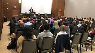 Dr. Chris Baglow (Notre Dame) presented two keynotes to over 80 Catholic educators.