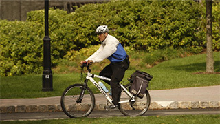 public safety officer on a bike