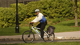 Public safety officer on a bike