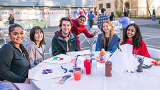 Students at Rep Ya Flag