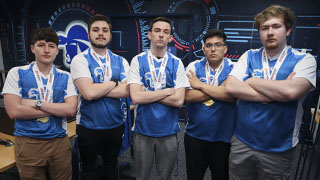 Rocket League team competing in a game.2022 Big East Esports Rocket League Champions