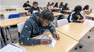 Students in the SAT course