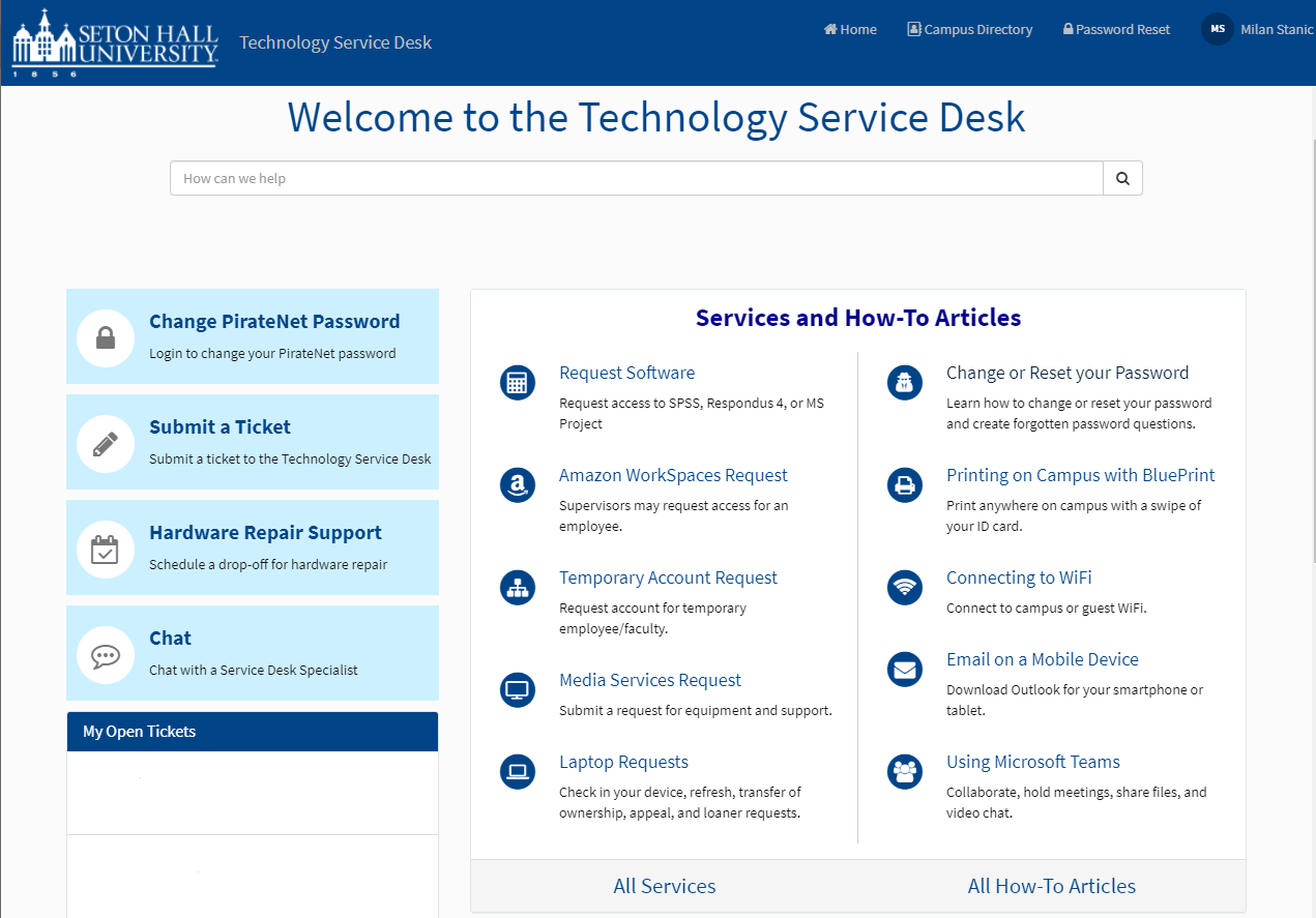 service portal
