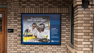 A photo of a Seton Hall Ad.